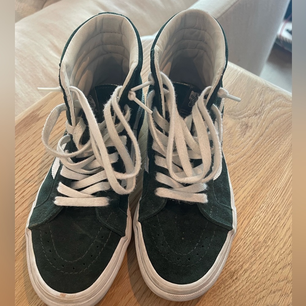 Vans hi top dark teal suede size women’s 7.5 men’s 6